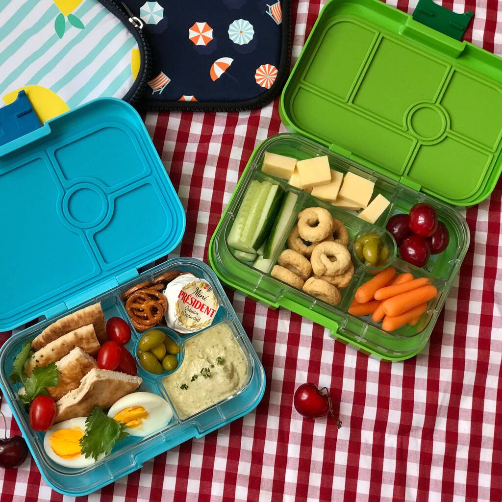 Leakproof Sandwich Friendly Bento Lunch Box - Yumbox Hazy Blue