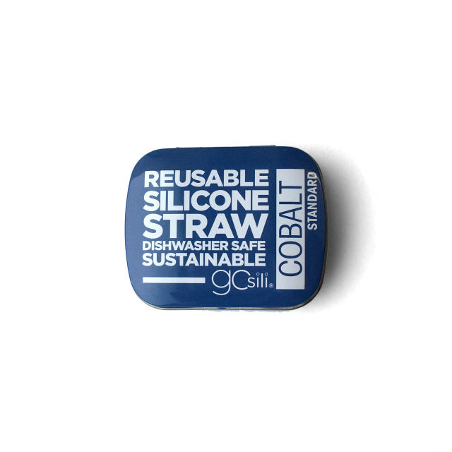 GoSili Silicone Reusable Straw with Tin Cobalt