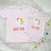 Lovetree Design Big/Lil Sis Matching Unicorn Shirts