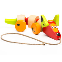 *NEW* Cubika Wooden Sausage Dog Pull-Along Toy