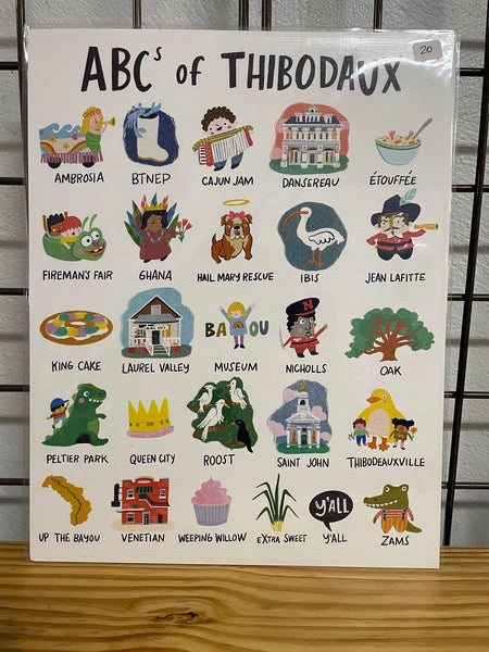 *NEW* Pink Cheeks Studios ABCs of Thibodaux Poster