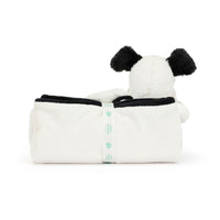 *NEW* Jellycat Bashful Black & Cream Puppy Blankie
