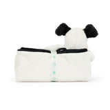 *NEW* Jellycat Bashful Black & Cream Puppy Blankie
