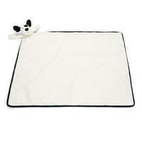 *NEW* Jellycat Bashful Black & Cream Puppy Blankie
