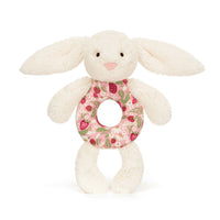 *NEW* Jellycat Blossom Cream Bunny Berry Ring Rattle