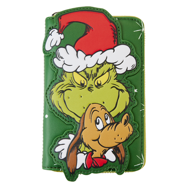 *PRE-SALE* Loungefly Dr. Seuss How the Grinch Stole Christmas! Santa Grinch and Max Zip Around Wallet