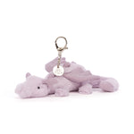 *NEW* Jellycat Lavender Dragon Bag Charm