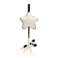 *NEW* Jellycat Bashful Black & Cream Puppy Musical Pull