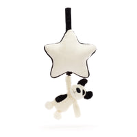 *NEW* Jellycat Bashful Black & Cream Puppy Musical Pull