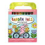 *NEW* Ooly Carry Along Coloring Book and Crayon Kit - Garden Pals