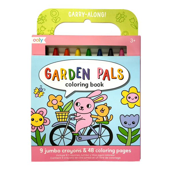 *NEW* Ooly Carry Along Coloring Book and Crayon Kit - Garden Pals