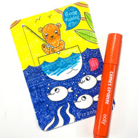 Ooly Undercover Art Hidden Pattern Coloring Activity Cards - Rainforest Fun