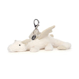 Jellycat Snow Dragon Bag Charm