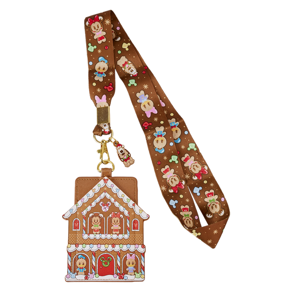 *PRE-SALE* Loungefly Disney Mickey and Friends Gingerbread Lanyard with Card Holder
