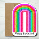*NEW* Paper Chain Studios Birthday Rainbow Greeting Card