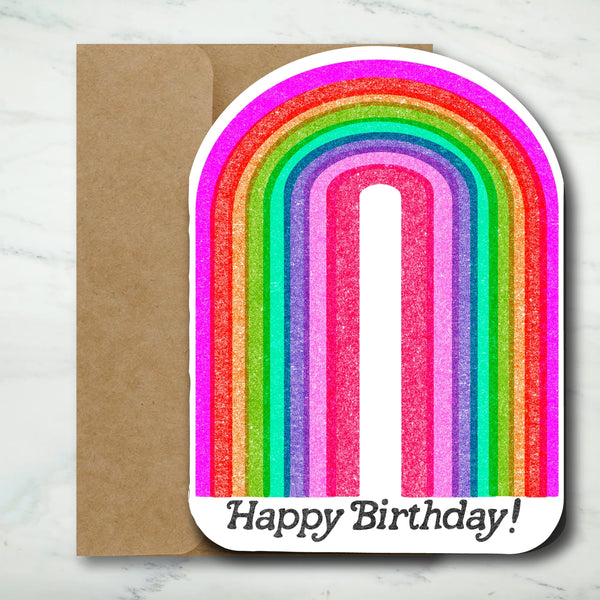 *NEW* Paper Chain Studios Birthday Rainbow Greeting Card
