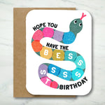 *NEW* Paper Chain Studios Birthday Snake Greeting Card