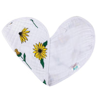 Little Hometown 2-in-1 Burp Cloth & Bib: Black-Eyed Susan
