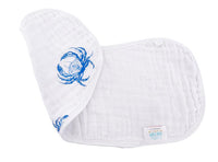 *NEW* Little Hometown 2-in-1 Burp Cloth & Bib: Blue Crab