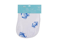 *NEW* Little Hometown 2-in-1 Burp Cloth & Bib: Blue Crab