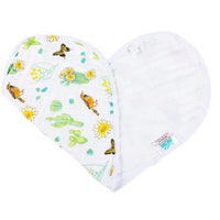 Little Hometown 2-in-1 Burp Cloth & Bib: Cactus Blossom