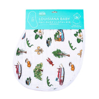*NEW* Little Hometown 2-in-1 Burp Cloth & Bib: Louisiana Baby