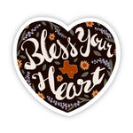 Big Moods 'Bless Your Heart' Texas Vinyl Sticker