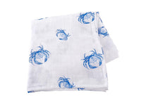 *NEW* Little Hometown Muslin Swaddle Blanket - Blue Crab