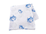 *NEW* Little Hometown Muslin Swaddle Blanket - Blue Crab