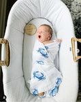 *NEW* Little Hometown Muslin Swaddle Blanket - Blue Crab