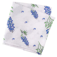 Little Hometown Muslin Swaddle Blanket - Bluebonnets