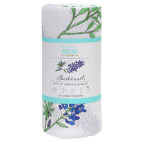 Little Hometown Muslin Swaddle Blanket - Bluebonnets