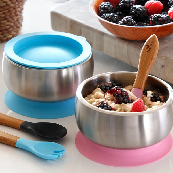 Avanchy Stainless Steel Suction Baby Bowls