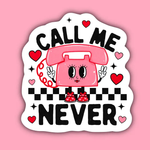 Indigo Maiden 'Call Me Never' Vinyl Sticker