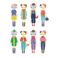 *NEW* Mudpuppy Magnetic Dress-Up Tin: Cat Fashion