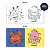 *NEW* Mudpuppy Color Magic Bath Book: Color the Ocean