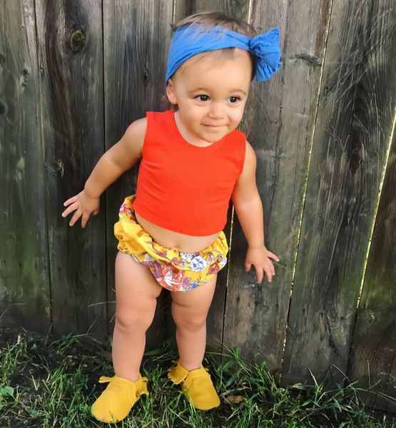 *FINAL SALE* June and January Crop Tank Top - Poppy