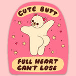 Tender Ghost 'Cute Butt, Full Heart' Vinyl Sticker