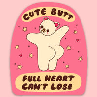 Tender Ghost 'Cute Butt, Full Heart' Vinyl Sticker