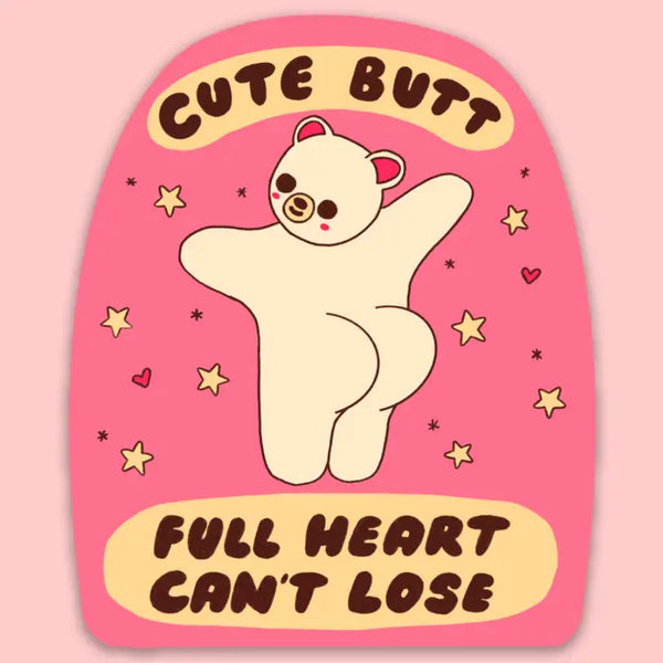 Tender Ghost 'Cute Butt, Full Heart' Vinyl Sticker