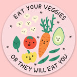 Tender Ghost 'Eat Your Veggies' Vinyl Sticker