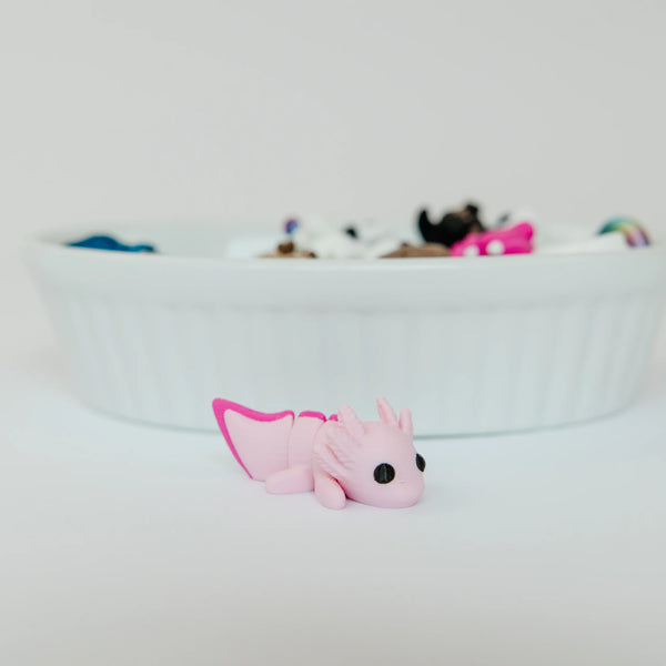 *NEW* Ruby's Dragons Tiny 3D Printed Axolotl Fidgets