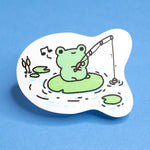 *NEW* Robot Dance Battle Fishing Frog Vinyl Sticker
