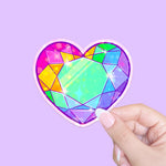 *COMING SOON* LooLooKazoo Heart Gem Holographic Vinyl Sticker