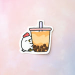 *NEW* Robot Dance Battle Grumpy Chicken Boba Vinyl Sticker