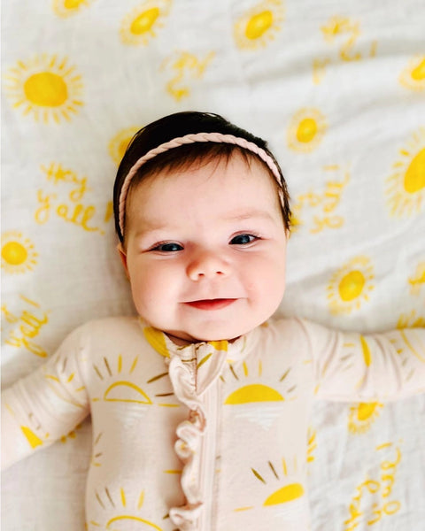 Little Hometown Muslin Swaddle Blanket - Hey Y'all