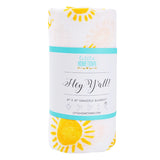 Little Hometown Muslin Swaddle Blanket - Hey Y'all