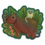 Exclusive Jungle Gems Holographic Capybara Vinyl Sticker