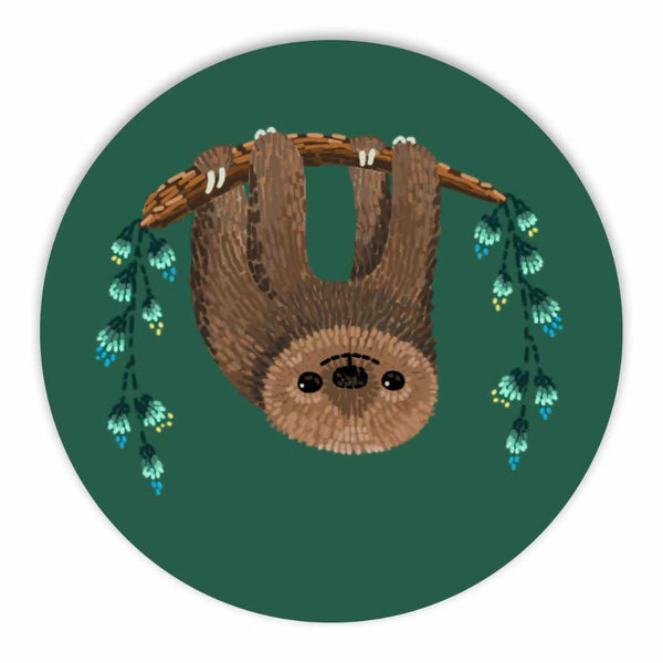 Exclusive Jungle Gems Sloth Vinyl Sticker