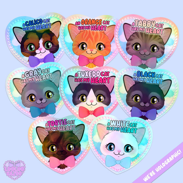 *COMING SOON* LooLooKazoo Cat Lover Holographic Vinyl Stickers